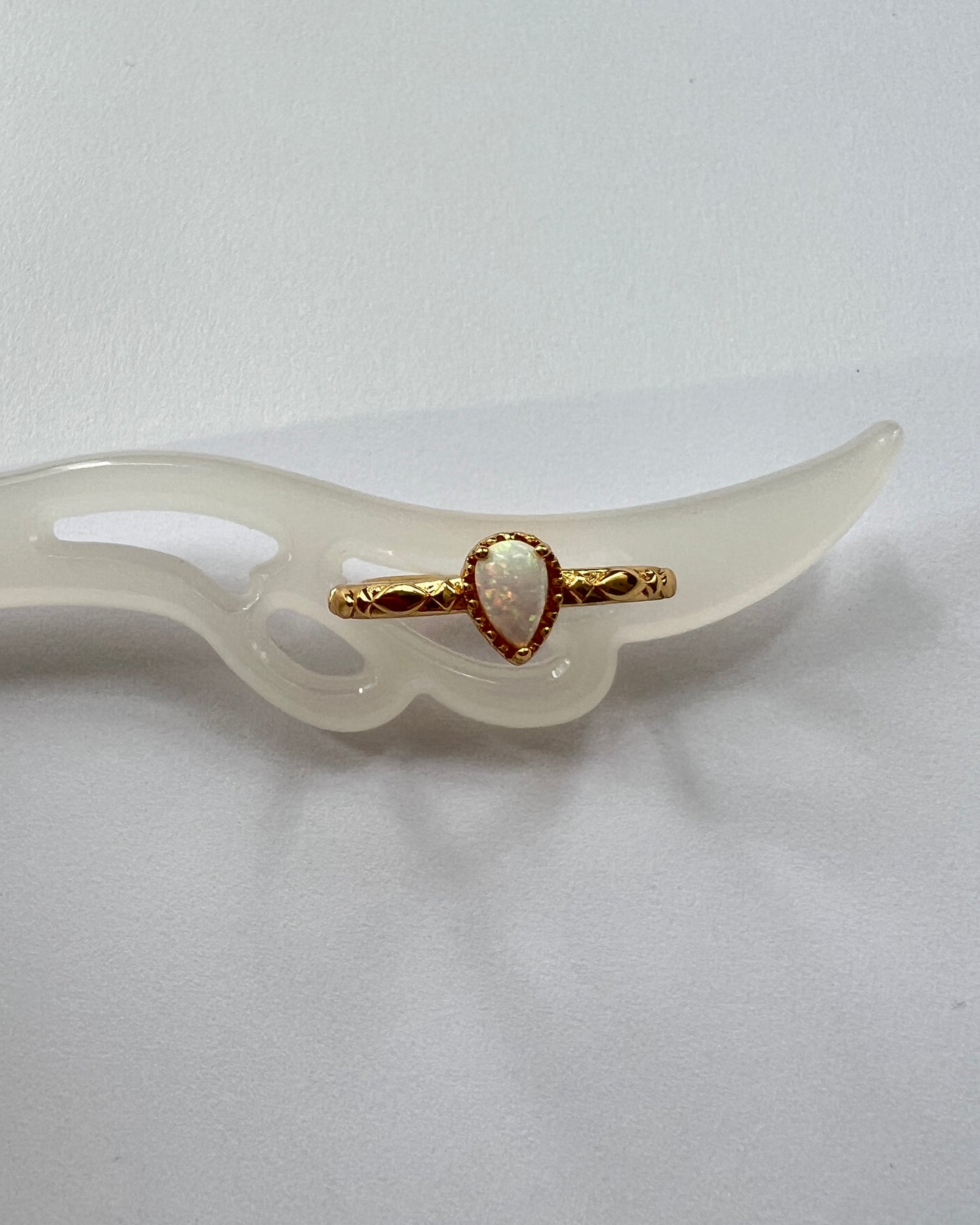 Natural stone Opal ring