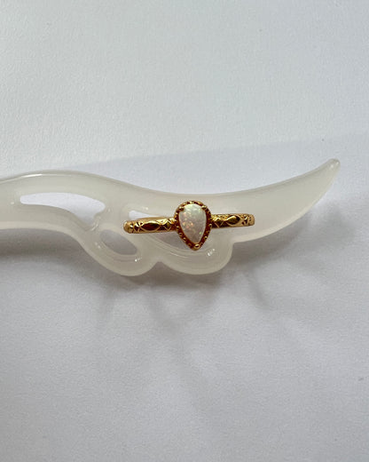 Natural stone Opal ring