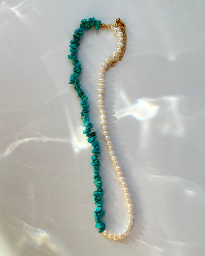 Natural Turquoise Pearls necklace