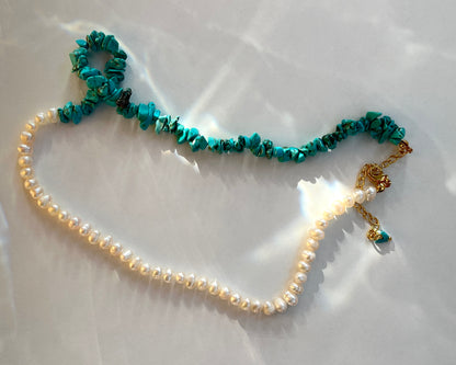 Natural Turquoise Pearls necklace