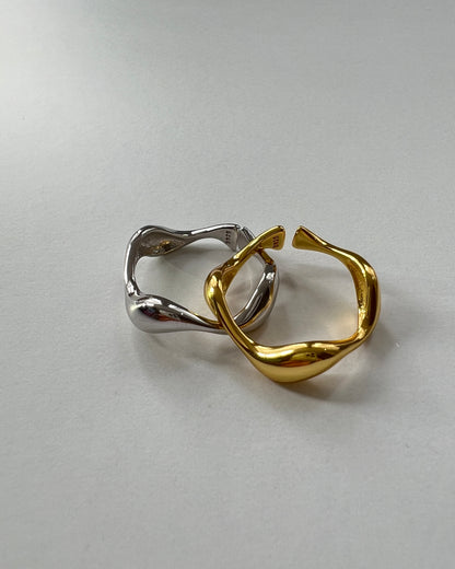 wave sterling silver rings