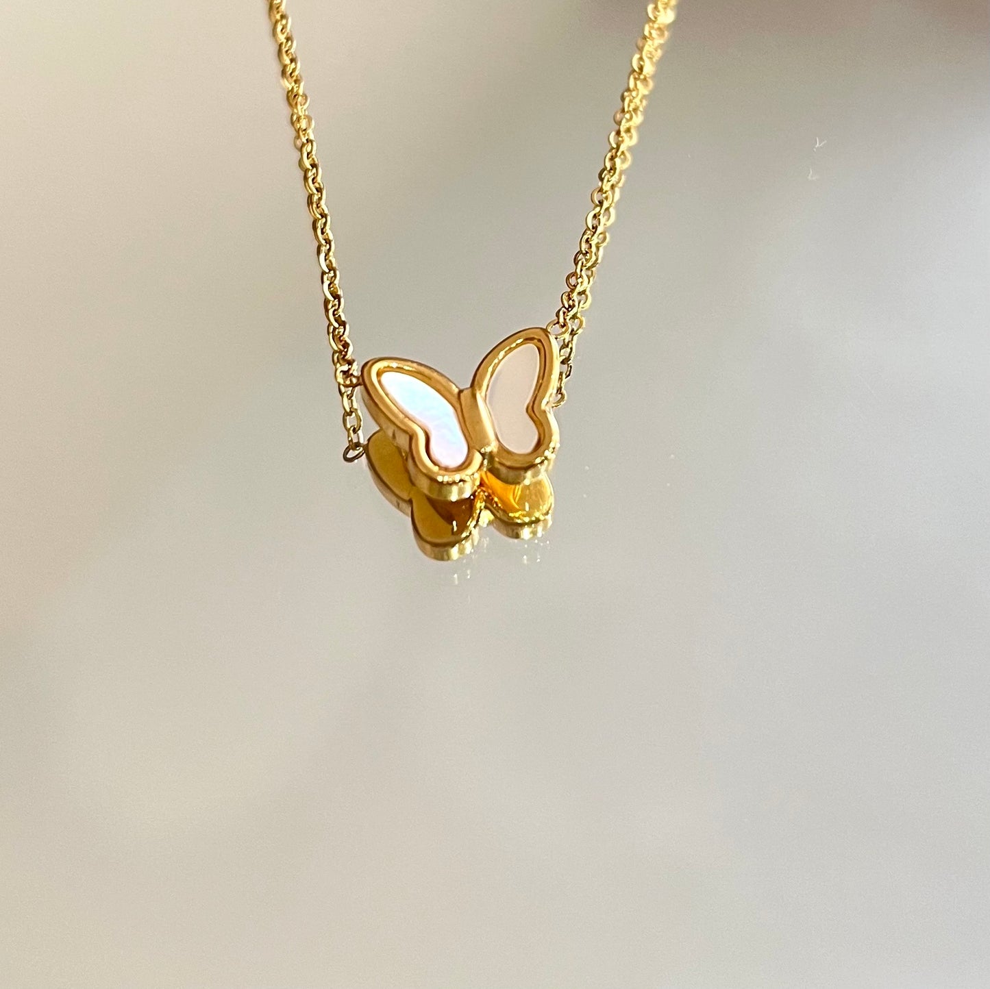 Seashell Waterproof Butterfly Necklace.