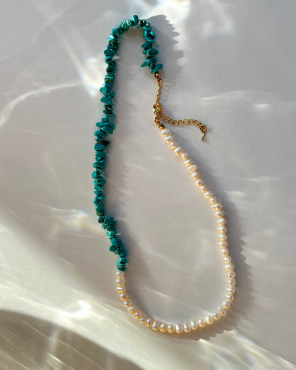 Natural Turquoise Pearls necklace