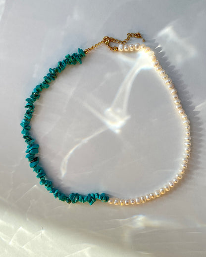 Natural Turquoise Pearls necklace