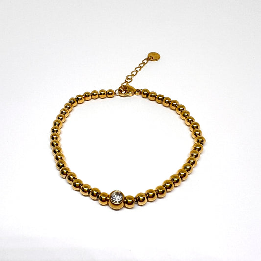 Golden bead bracelet