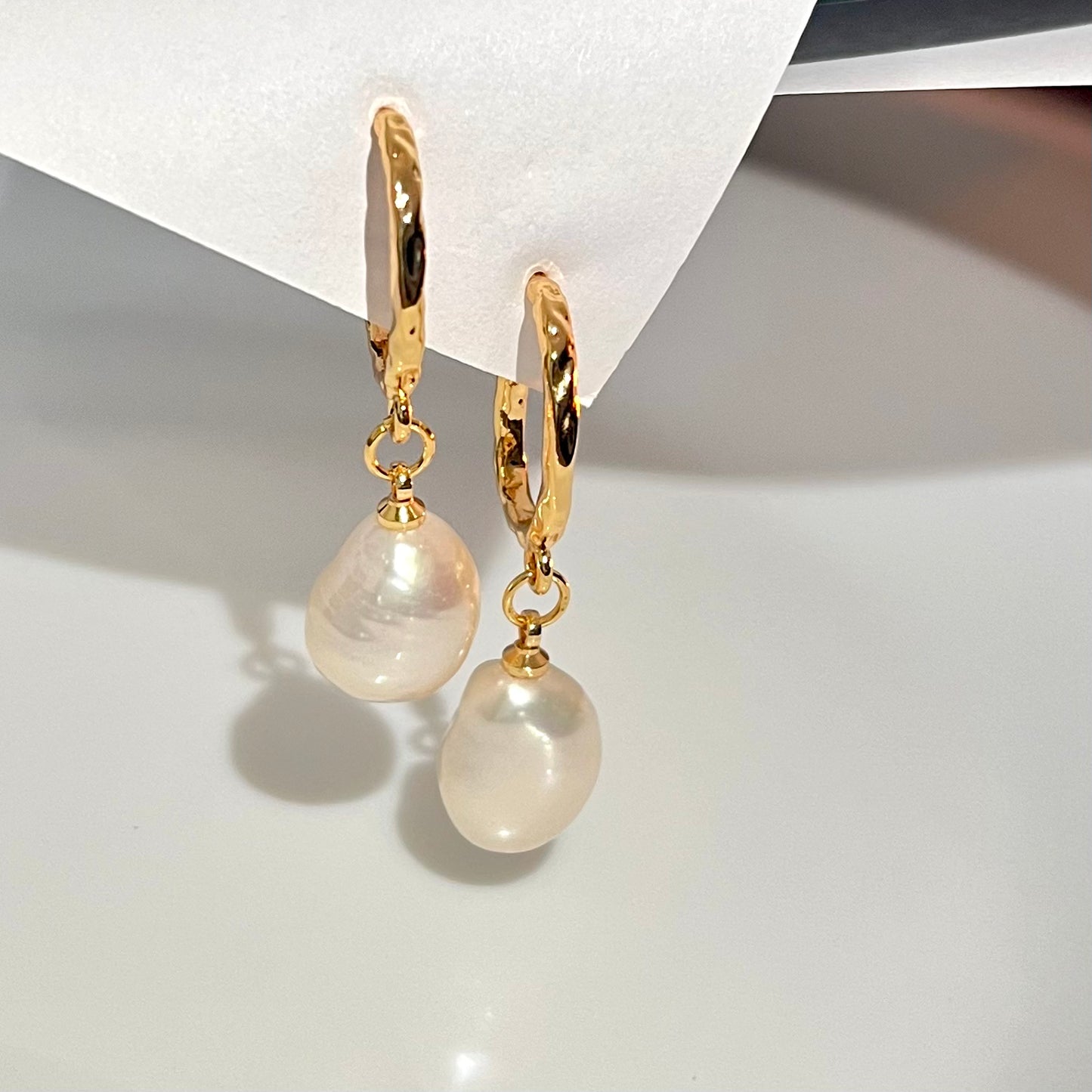 Classic Baroque Pearl Drop Handmade Earrings