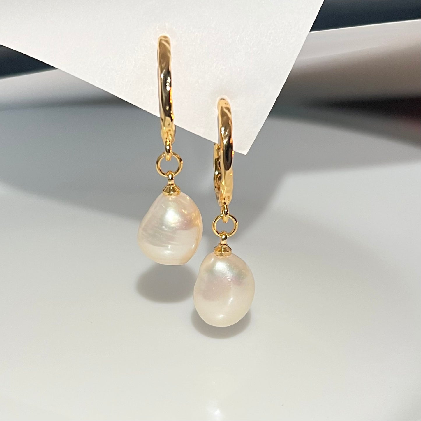 Classic Baroque Pearl Drop Handmade Earrings