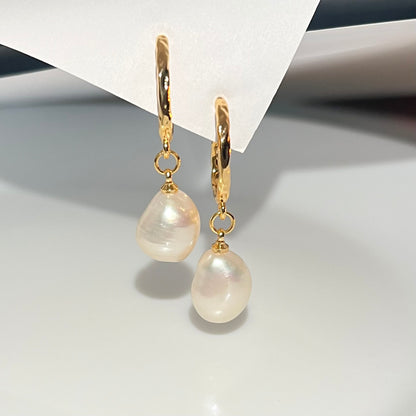 Classic Baroque Pearl Drop Handmade Earrings