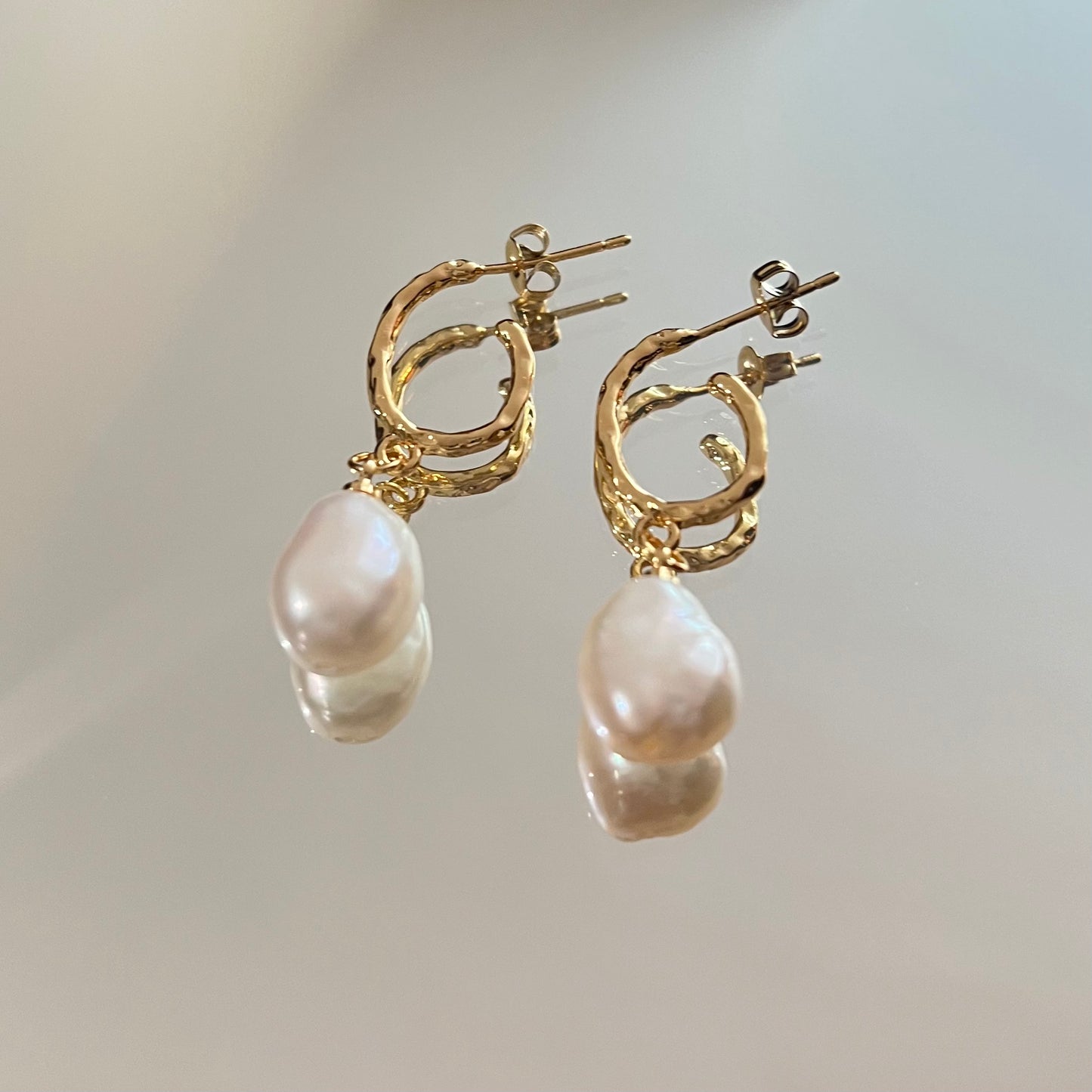 Classic Baroque Pearl Drop Handmade Earrings