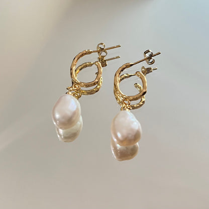 Classic Baroque Pearl Drop Handmade Earrings