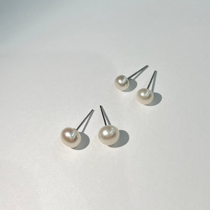 Classic Pearl Stud Earrings