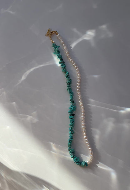 Natural Turquoise Pearls necklace