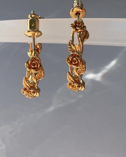 Rose Rattan Earrings